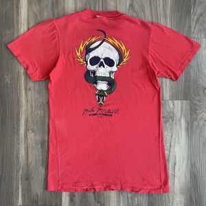 Vintage Powell Peralta Mike McGill T-Shirt Size S Skate Tee 1984 Red RARE